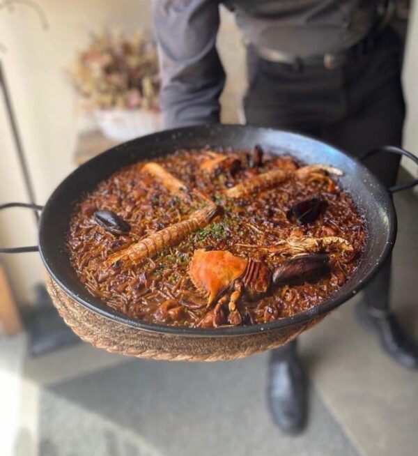 Arròs a la marinera amb gambes i escamarlans d’Arenys